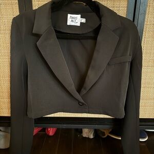Princess Polly Black Cropped Blazer